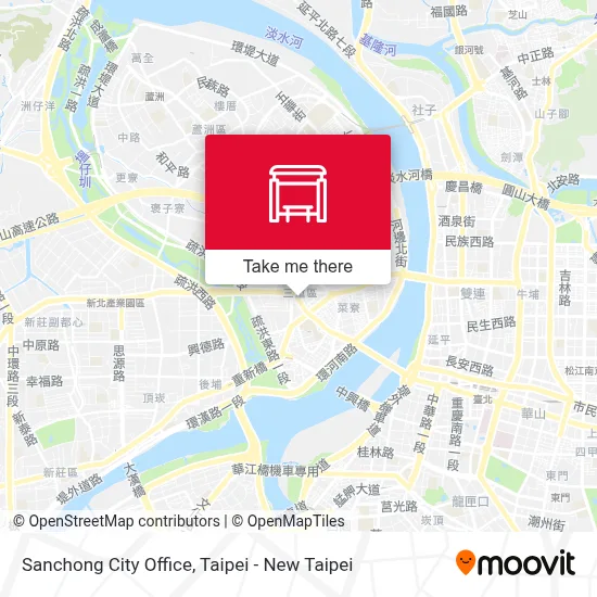 三重區公所(過圳街) Sanchong City Office map