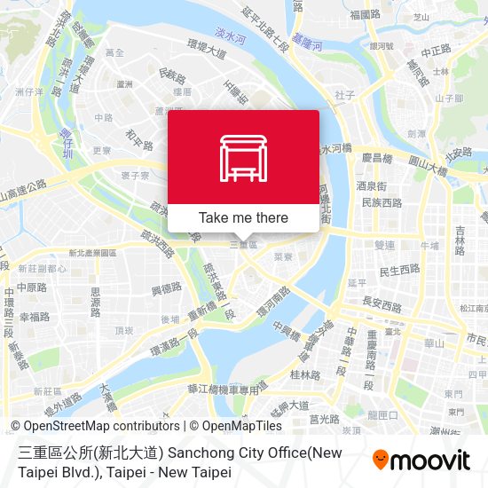 三重區公所(新北大道) Sanchong City Office(New Taipei Blvd.)地圖