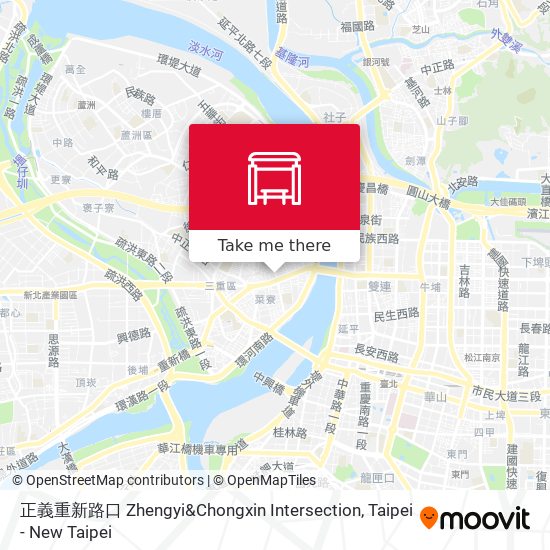 正義重新路口 Zhengyi&Chongxin Intersection地圖