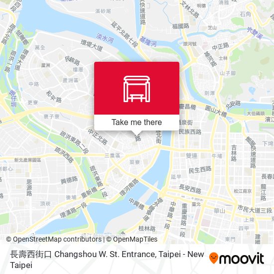 長壽西街口 Changshou W. St. Entrance map