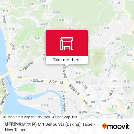 捷運北投站(大興) Mrt Beitou Sta.(Daxing) map