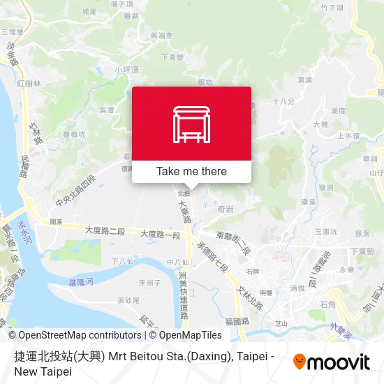 捷運北投站(大興) Mrt Beitou Sta.(Daxing)地圖