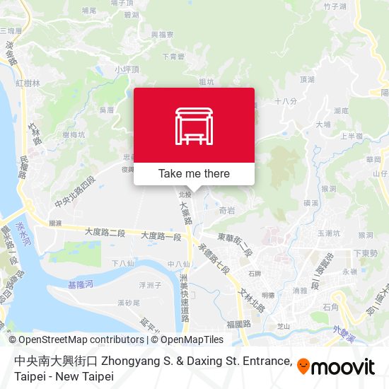 中央南大興街口 Zhongyang S. & Daxing St. Entrance map