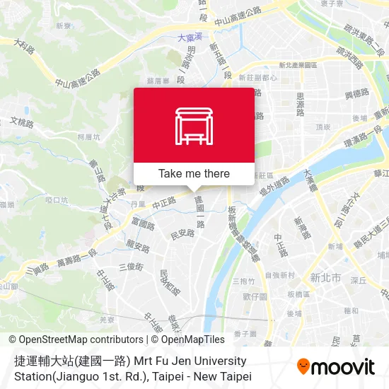 捷運輔大站(建國一路) Mrt Fu Jen University Station(Jianguo 1st. Rd.)地圖