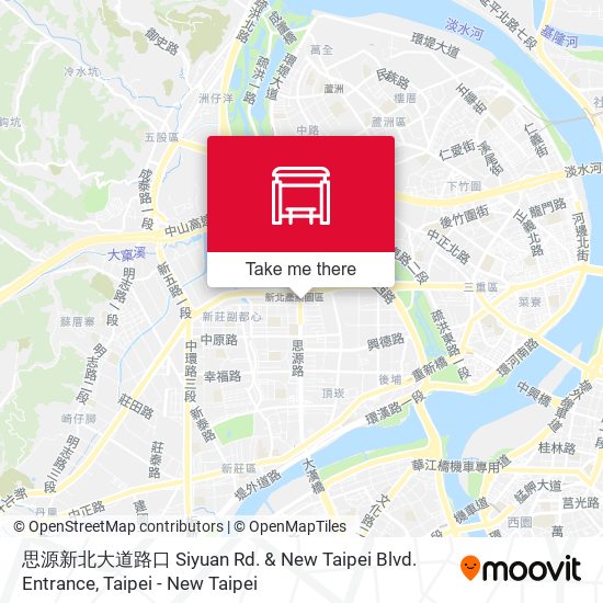 思源新北大道路口 Siyuan Rd. & New Taipei Blvd. Entrance map