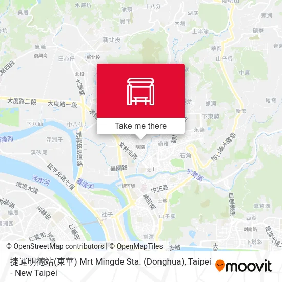 捷運明德站(東華) Mrt Mingde Sta. (Donghua)地圖