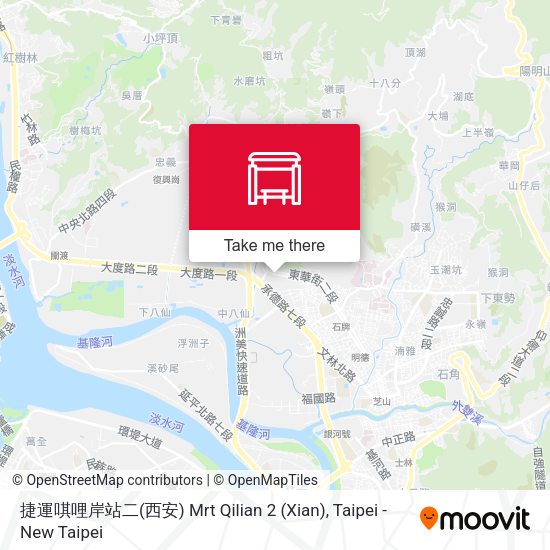 捷運唭哩岸站二(西安) Mrt Qilian 2 (Xian)地圖