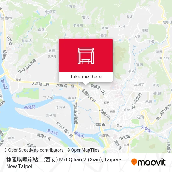 捷運唭哩岸站二(西安) Mrt Qilian 2 (Xian)地圖