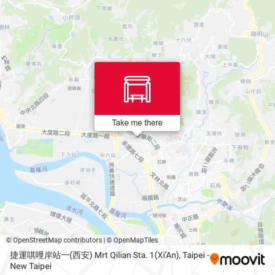 捷運唭哩岸站一(西安) Mrt Qilian Sta. 1(Xi’An) map
