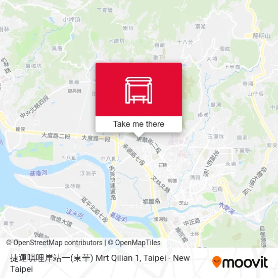 捷運唭哩岸站一(東華) Mrt Qilian 1 map