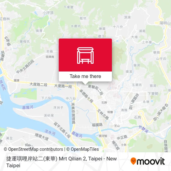 捷運唭哩岸站二(東華) Mrt Qilian 2 map