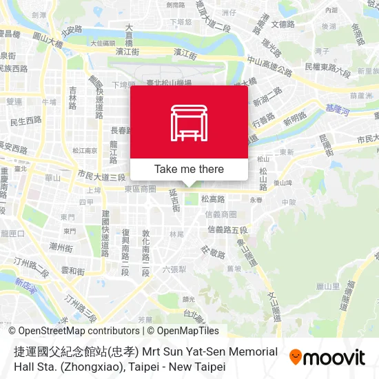 捷運國父紀念館站(忠孝) Mrt Sun Yat-Sen Memorial Hall Sta. (Zhongxiao)地圖