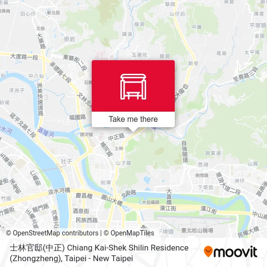 士林官邸(中正) Chiang Kai-Shek Shilin Residence (Zhongzheng) map