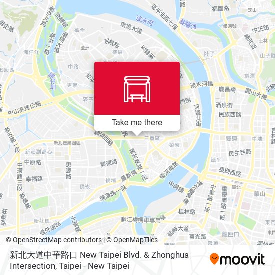 新北大道中華路口 New Taipei Blvd. & Zhonghua Intersection地圖