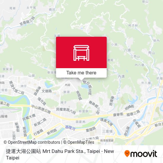 捷運大湖公園站 Mrt Dahu Park Sta. map