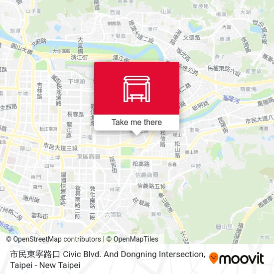市民東寧路口 Civic Blvd. And Dongning Intersection map