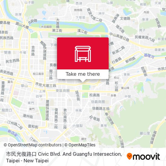 市民光復路口 Civic Blvd. And Guangfu Intersection map