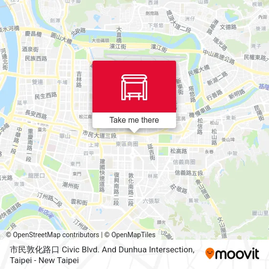 市民敦化路口 Civic Blvd. And Dunhua Intersection地圖