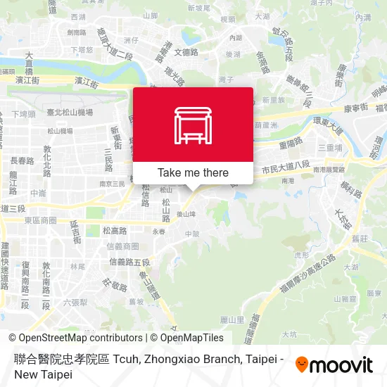 聯合醫院忠孝院區 Tcuh, Zhongxiao Branch map