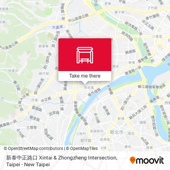 新泰中正路口 Xintai & Zhongzheng Intersection map