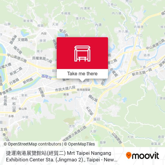 捷運南港展覽館站(經貿二) Mrt Taipei Nangang Exhibition Center Sta. (Jingmao 2). map