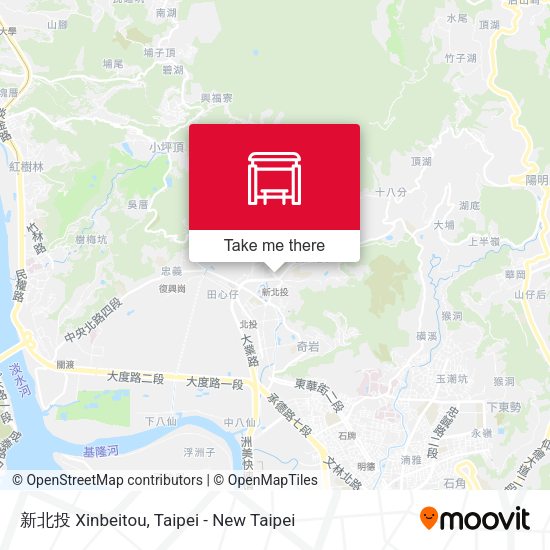 新北投 Xinbeitou map