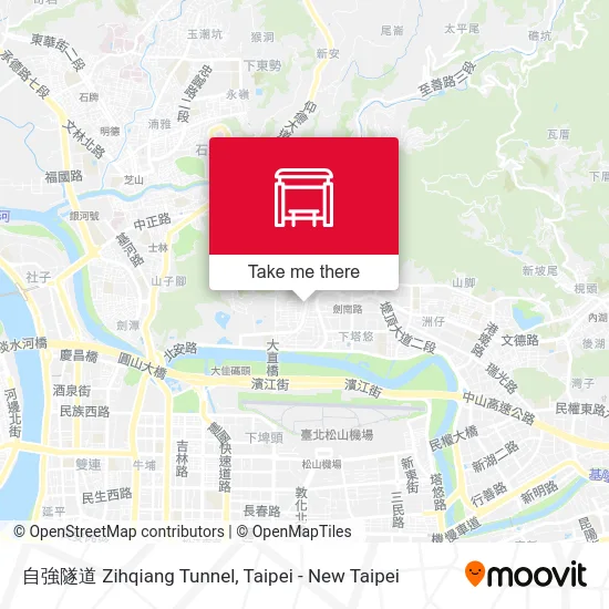 自強隧道 Zihqiang Tunnel map