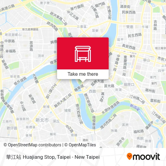 華江站 Huajiang Stop map