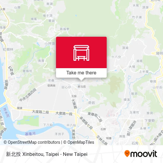 新北投 Xinbeitou map