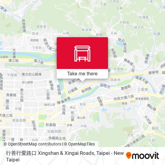 行善行愛路口 Xingshan & Xingai Roads map