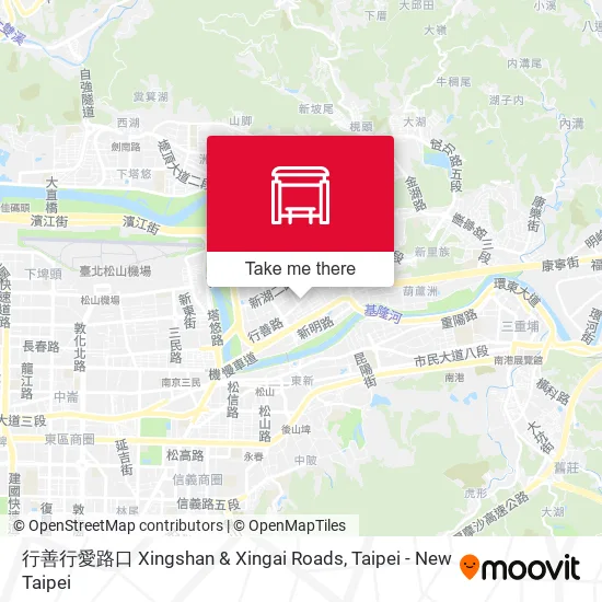 行善行愛路口 Xingshan & Xingai Roads地圖