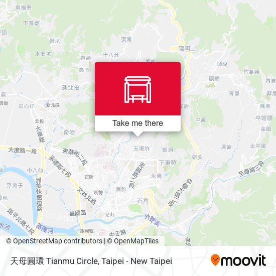 天母圓環 Tianmu Circle map