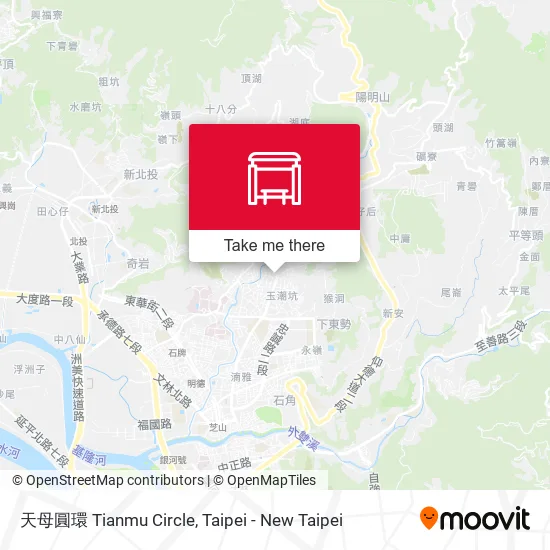 天母圓環 Tianmu Circle map