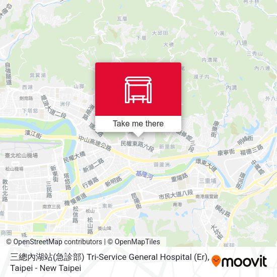 三總內湖站(急診部) Tri-Service General Hospital (Er) map
