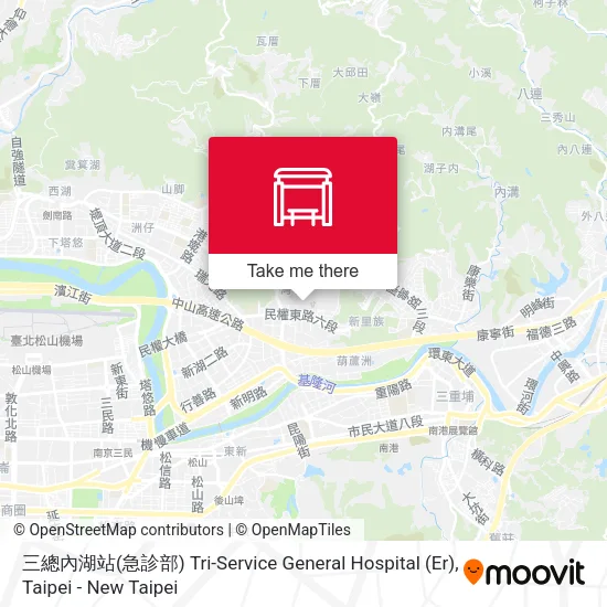 三總內湖站(急診部) Tri-Service General Hospital (Er)地圖