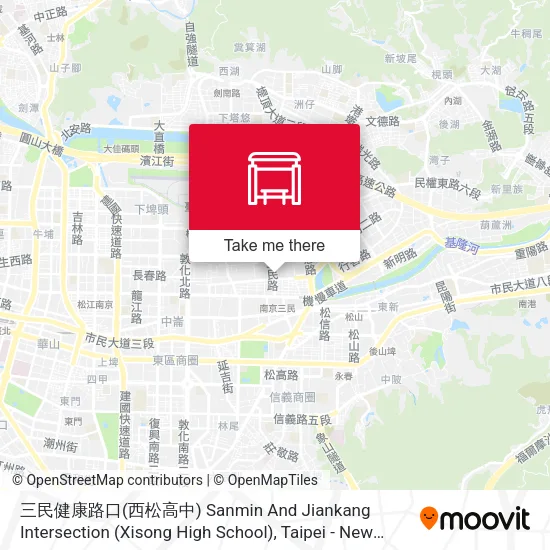 三民健康路口(西松高中) Sanmin And Jiankang Intersection (Xisong High School)地圖