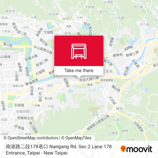 南港路二段178巷口 Nangang Rd. Sec.2 Lane 178 Entrance地圖