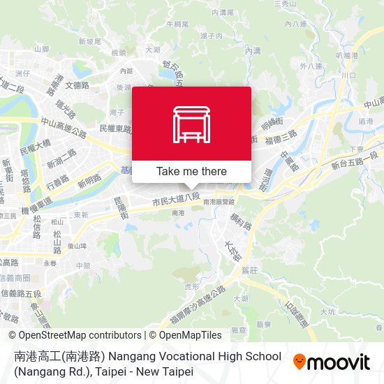 南港高工(南港路) Nangang Vocational High School (Nangang Rd.) map