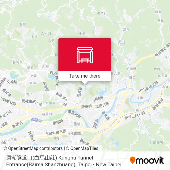 康湖隧道口(白馬山莊) Kanghu Tunnel Entrance(Baima Shanzhuang) map