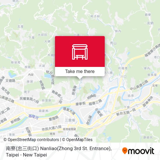 南寮(忠三街口) Nanliao(Zhong 3rd St. Entrance) map