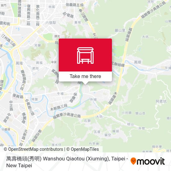 萬壽橋頭(秀明) Wanshou Qiaotou (Xiuming) map