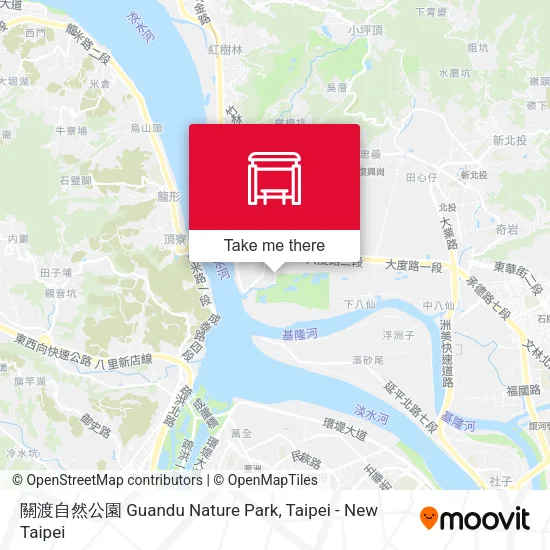 關渡自然公園 Guandu Nature Park map