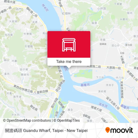 關渡碼頭 Guandu Wharf map