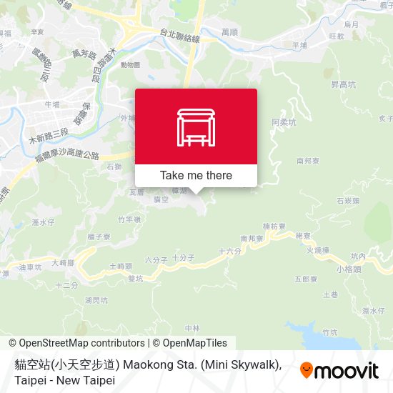 貓空站(小天空步道) Maokong Sta. (Mini Skywalk) map