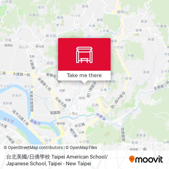 台北美國 / 日僑學校 Taipei American School/ Japanese School map