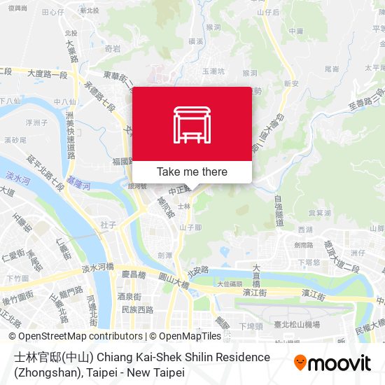 士林官邸(中山) Chiang Kai-Shek Shilin Residence (Zhongshan) map