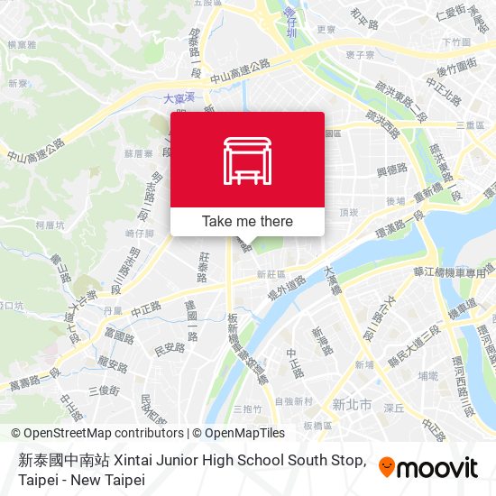 新泰國中南站 Xintai Junior High School South Stop map