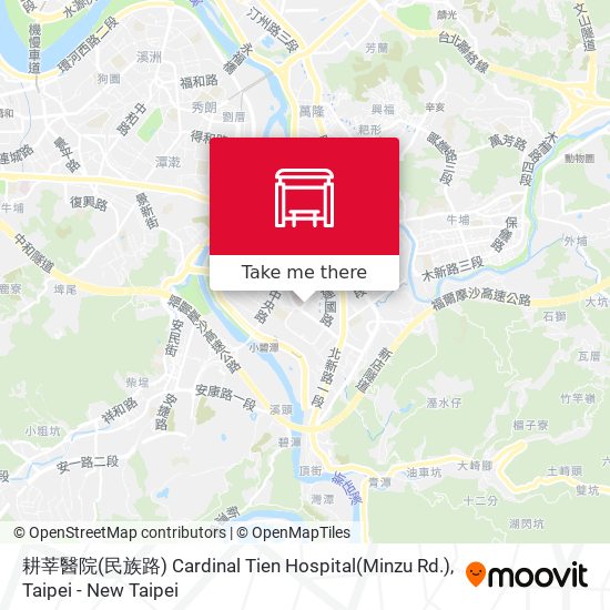 耕莘醫院(民族路) Cardinal Tien Hospital(Minzu Rd.) map