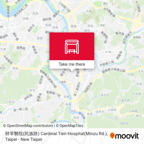 耕莘醫院(民族路) Cardinal Tien Hospital(Minzu Rd.) map