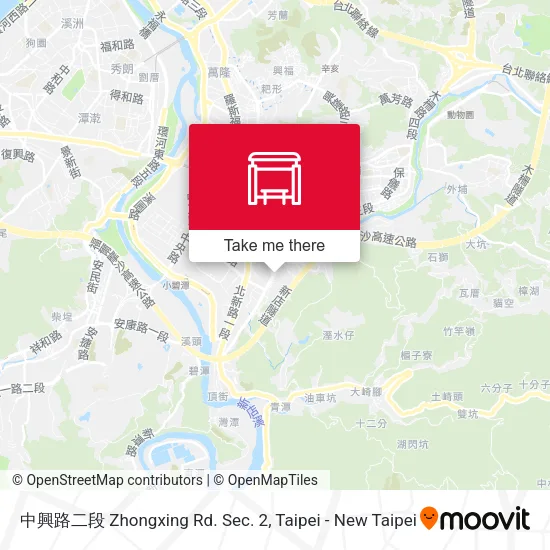 中興路二段 Zhongxing Rd. Sec. 2 map